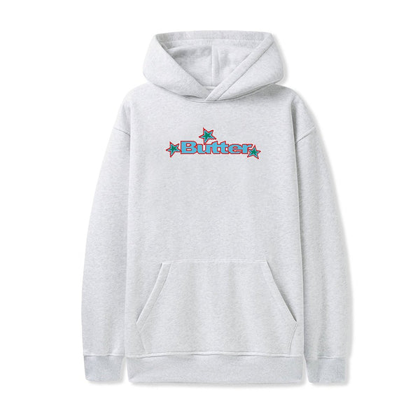 Butter Goods Star Logo Pullover Hoodie Sweat A Capuche - Ash - Streetart.fr